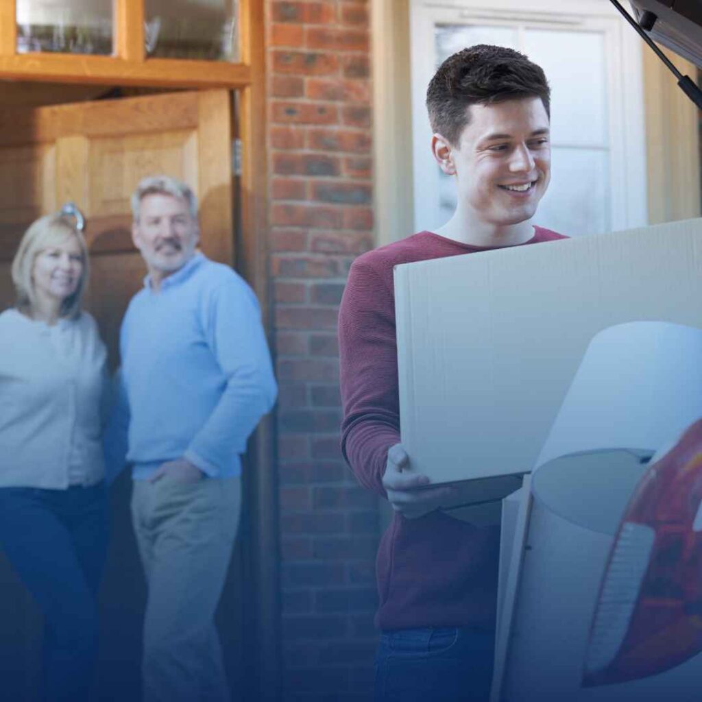 Son moving out of his parents house